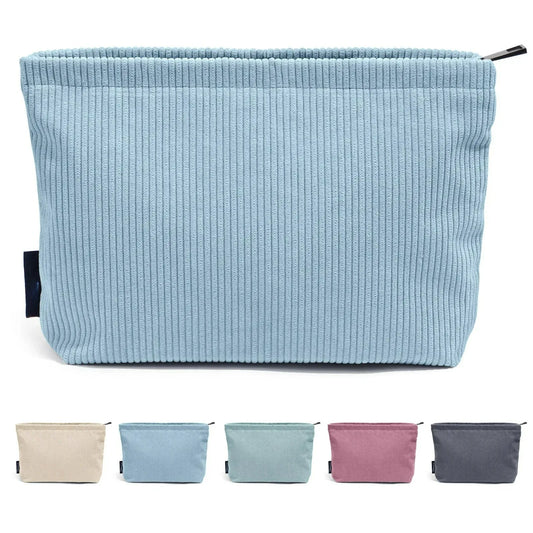 Travel Makeup Bag – Large Capacity Portable Cosmetic Organizer with Zipper for Women-TRUZENIC
