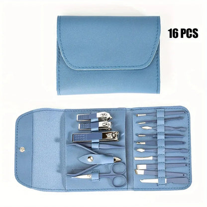 TRUZENIC 16-Piece Professional Nail & Cuticle Care Set – Clippers, Nippers with Travel Case