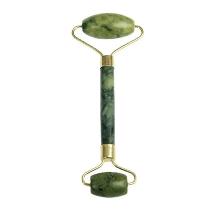 Natural Jade Roller, Double-End Facial Massage Tool for Face, Body, and Foot Care-TRUZENIC
