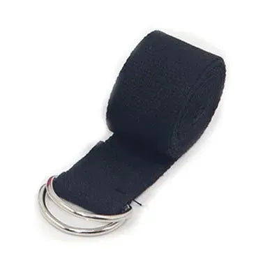 TRUZENIC Cotton Yoga Strap 183×3.8cm – Adjustable D-Ring Fitness Stretching Belt for Yoga & Pilates