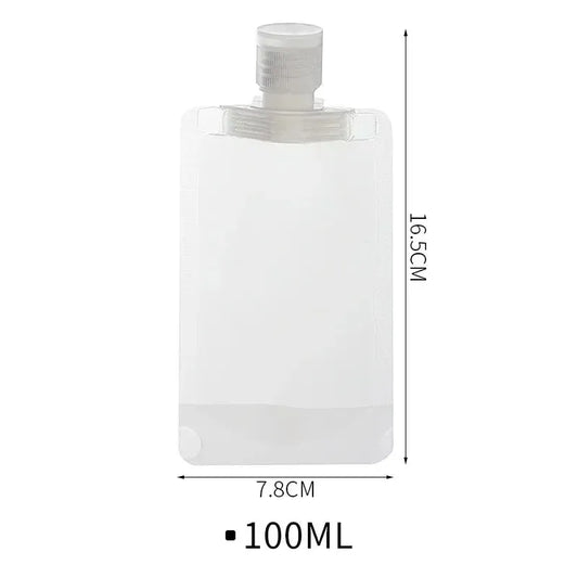 TRUZENIC 5-Piece Travel Bottles Set – Refillable Lotion, Shampoo & Toiletries Dispenser Pouches