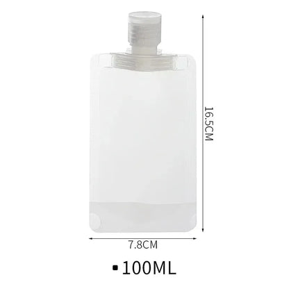 TRUZENIC 5-Piece Travel Bottles Set – Refillable Lotion, Shampoo & Toiletries Dispenser Pouches
