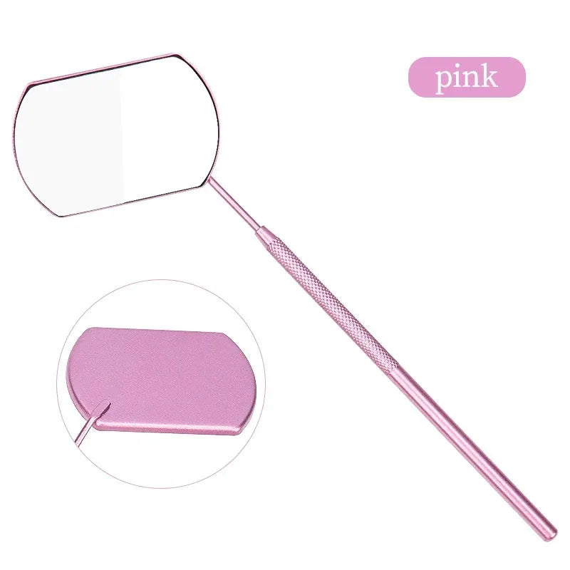 TRUZENIC Lash Extension Mirror – Long Handle Precision Eyelash Tool