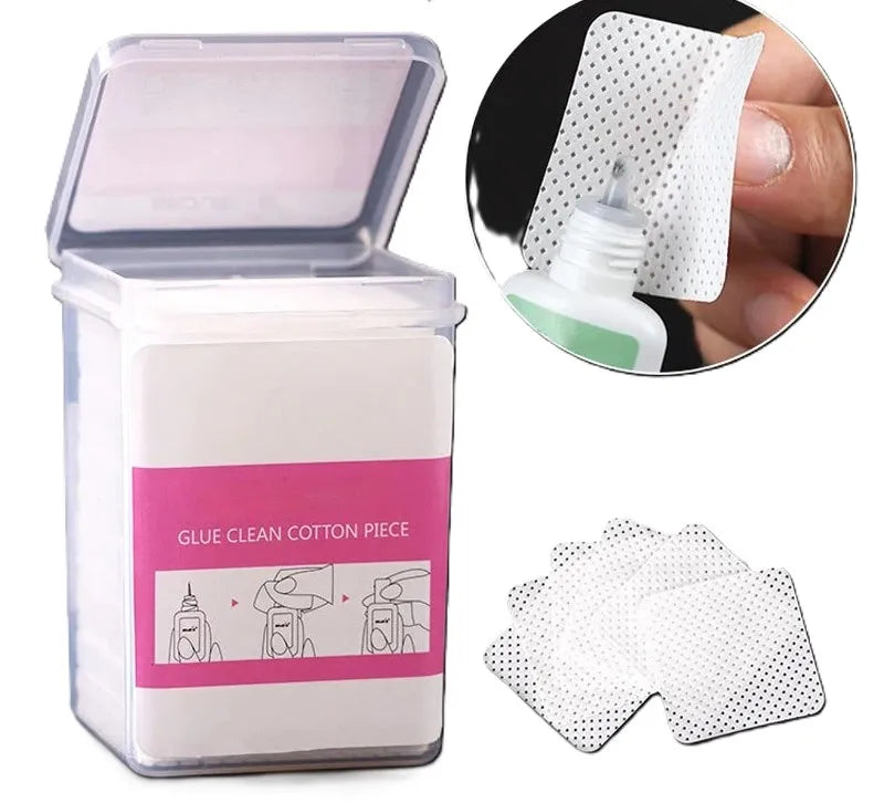 Pink Lint-Free Nail Wipes – 200 Pcs Cotton Pads for UV Gel, Polish Removal & Manicure Cleaning