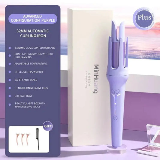 Automatic Hair Curler – 32mm Barrel with 4-Speed Heat Settings for Quick & Easy Styling-TRUZENIC